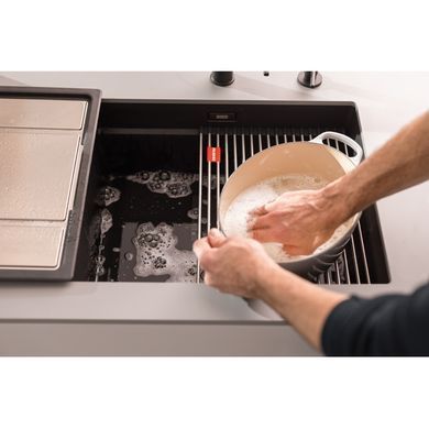 Кухонная гранитная мойка под столешницу Franke Kubus 2 KNG PRO 110-52 (125.0750.486) Черный матовый (колландер,доска и коврик Rollmat в комплекте)