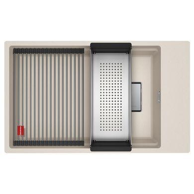 Кухонна мийка гранітна під стільницю Franke Kubus 2 KNG 110-62 (125.0750.758) Сахара (килимок Rollmat в комплекті)