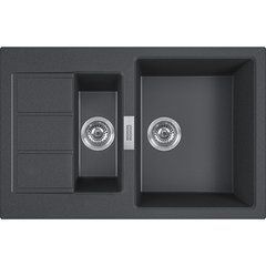 Кухонна мийка Franke Sirius 2.0 S2D 651-78 (143.0632.385) Тектонайт Чорний
