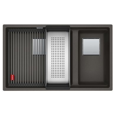 Кухонная мойка гранитная под столешницу Franke Kubus 2 KNG 120 (125.0750.764) Серый сланец (коврик Rollmat в комплекте)