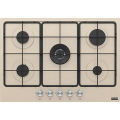 Газова варильна поверхня Franke Smart FHSM 755 4G DC OA E (106.0554.392) бежевий, 5 конфорок, емал.решітки