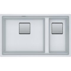 Кухонная мойка гранитная под столешницу Franke Kubus 2 KNG 120 (125.0750.768) Белый (коврик Rollmat в комплекте)