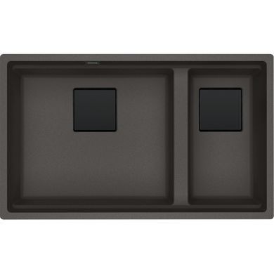Кухонна мийка гранітна під стільницю Franke Kubus 2 KNG PRO 120 (125.0750.517) Сірий сланець BLACK EDITION (коландер,дошка та килимок Rollmat, аксесуари Color Line в комплекті)
